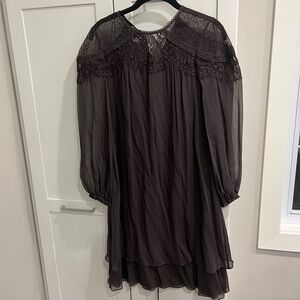 Rebecca Taylor Chocolate Brown Mini Dress